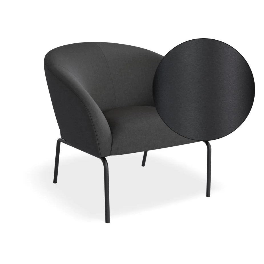 Modern Oasis Dark Grey Single Seater Sofa (Available in 2 Frame Colors)