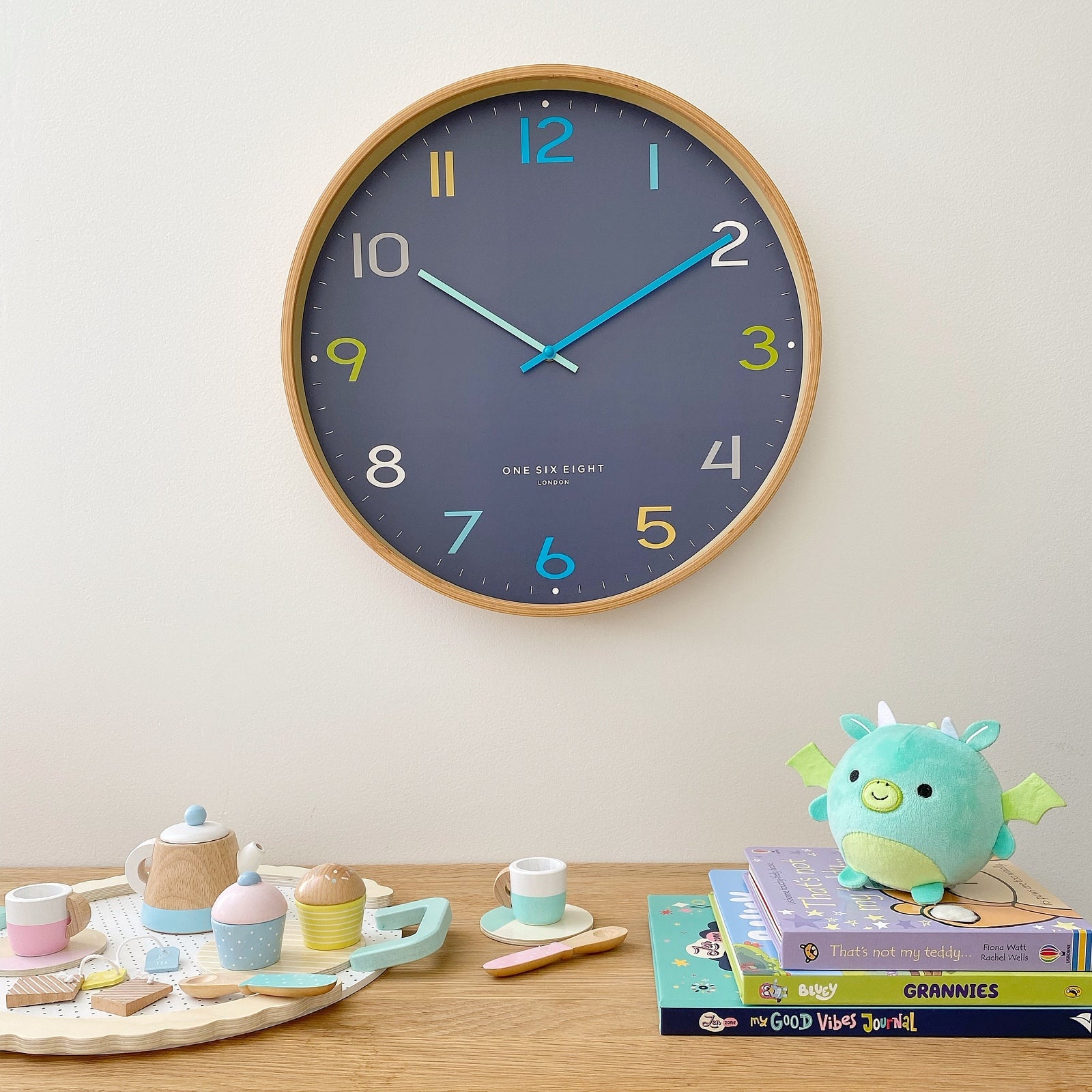 Modern Opulence Navy Wall Clock  (Available in 2 Sizes)