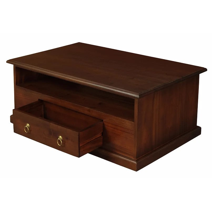 Modern Organization 2 Drawer Coffee Table - Brown