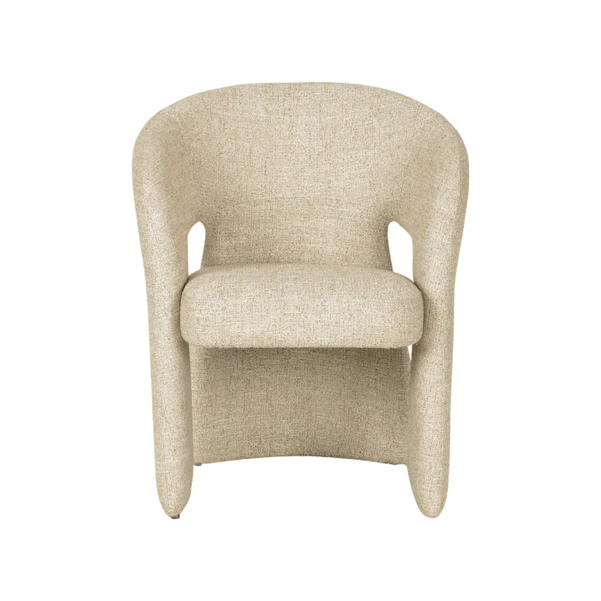 Modern Rowan Fabric Lounge Chair - Pale Beige