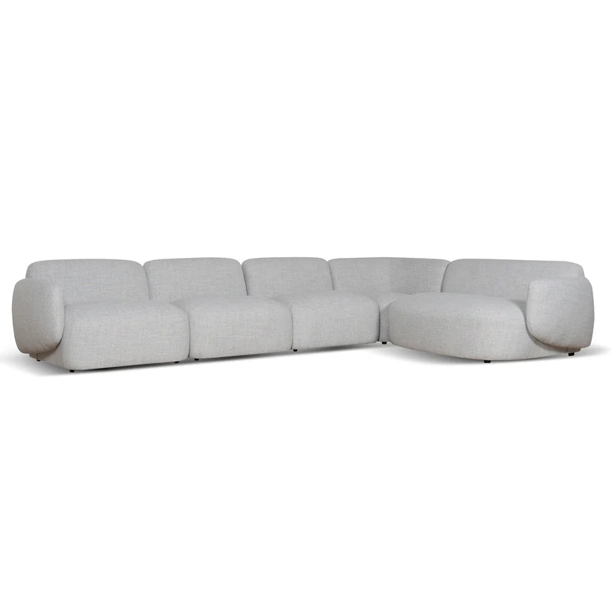 Modern Serenity Right Chaise Modular Sofa - Cloud Grey