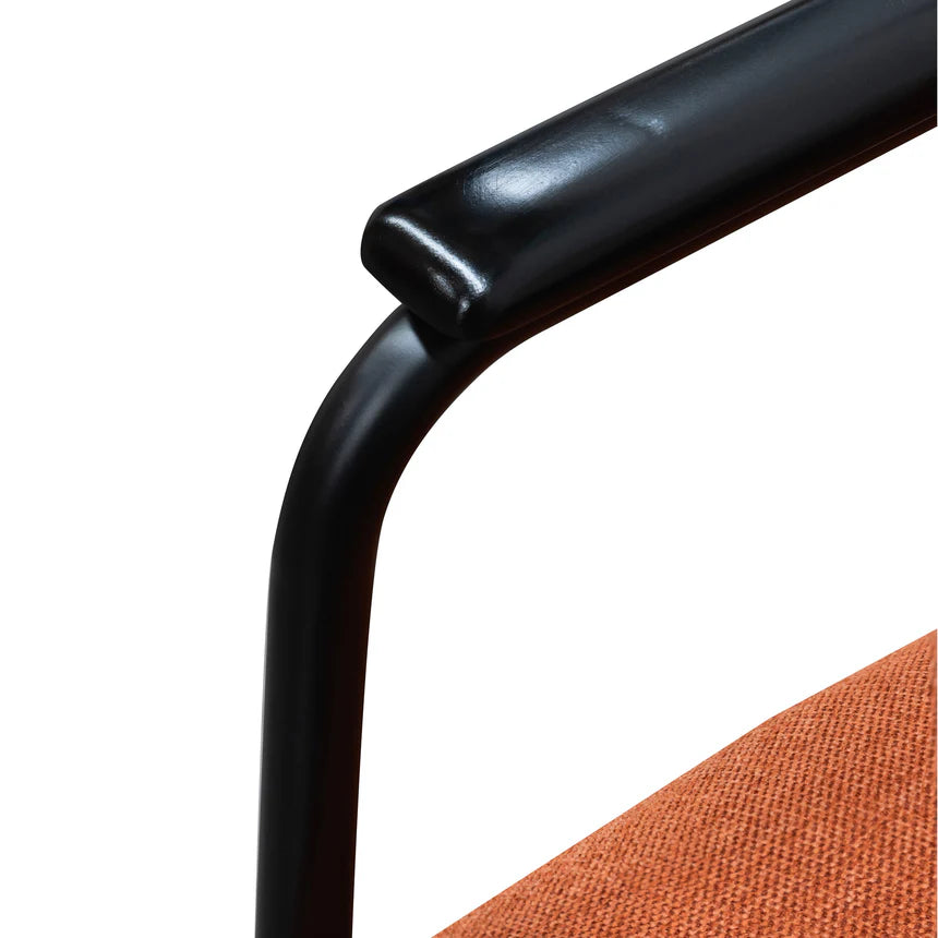 Modern and Vibrant Fabric Armchair - Burnt Orange