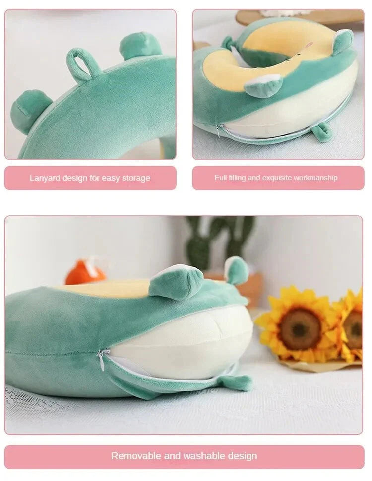 Monkey Cartoon Memory Cotton U-shaped Neck Pillow - 28 x 30cms