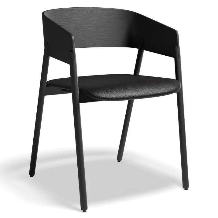 Monochrome Comfort Black Pad Black Frame Armchair