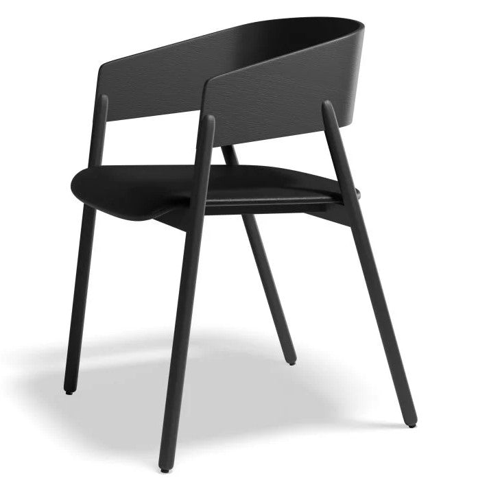 Monochrome Comfort Black Pad Black Frame Armchair