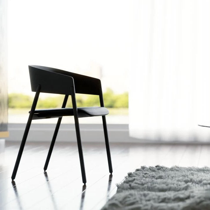 Monochrome Comfort Black Pad Black Frame Armchair