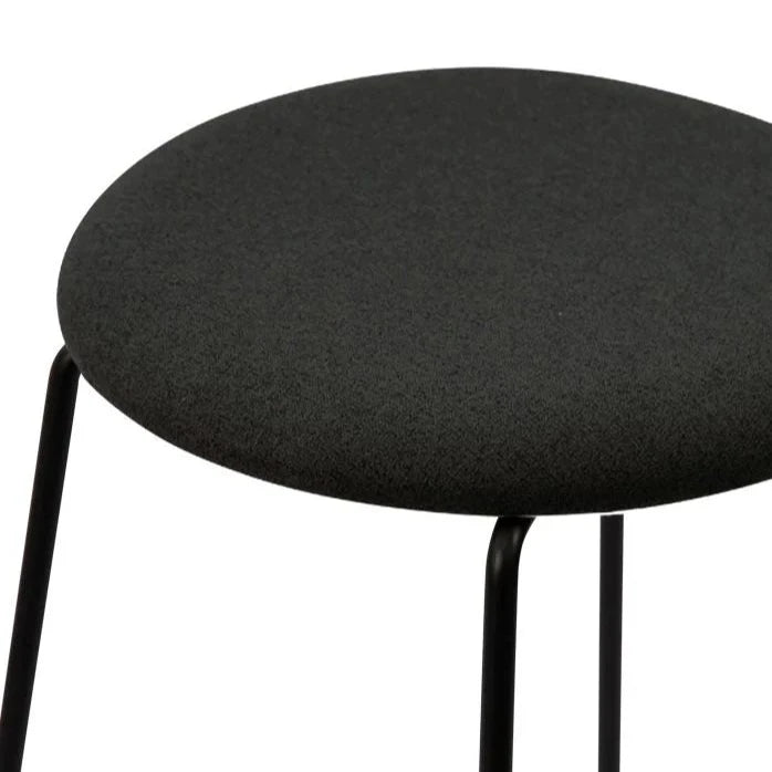 Monochrome Retro Essence Black Base Stool (Available in 3 Colors)