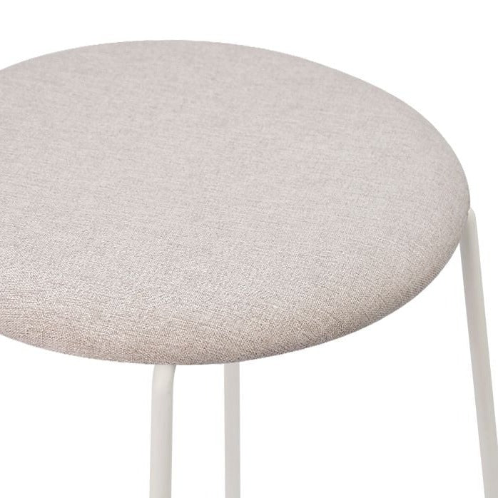 Monochrome Retro Essence White Base Stool (Available in 3 Colors)