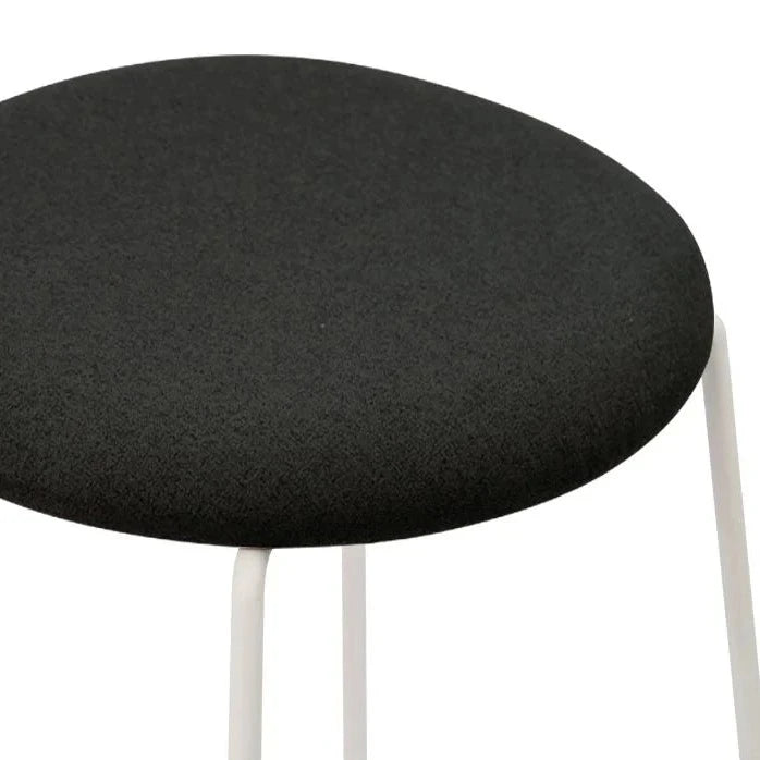 Monochrome Retro Essence White Base Stool (Available in 3 Colors)