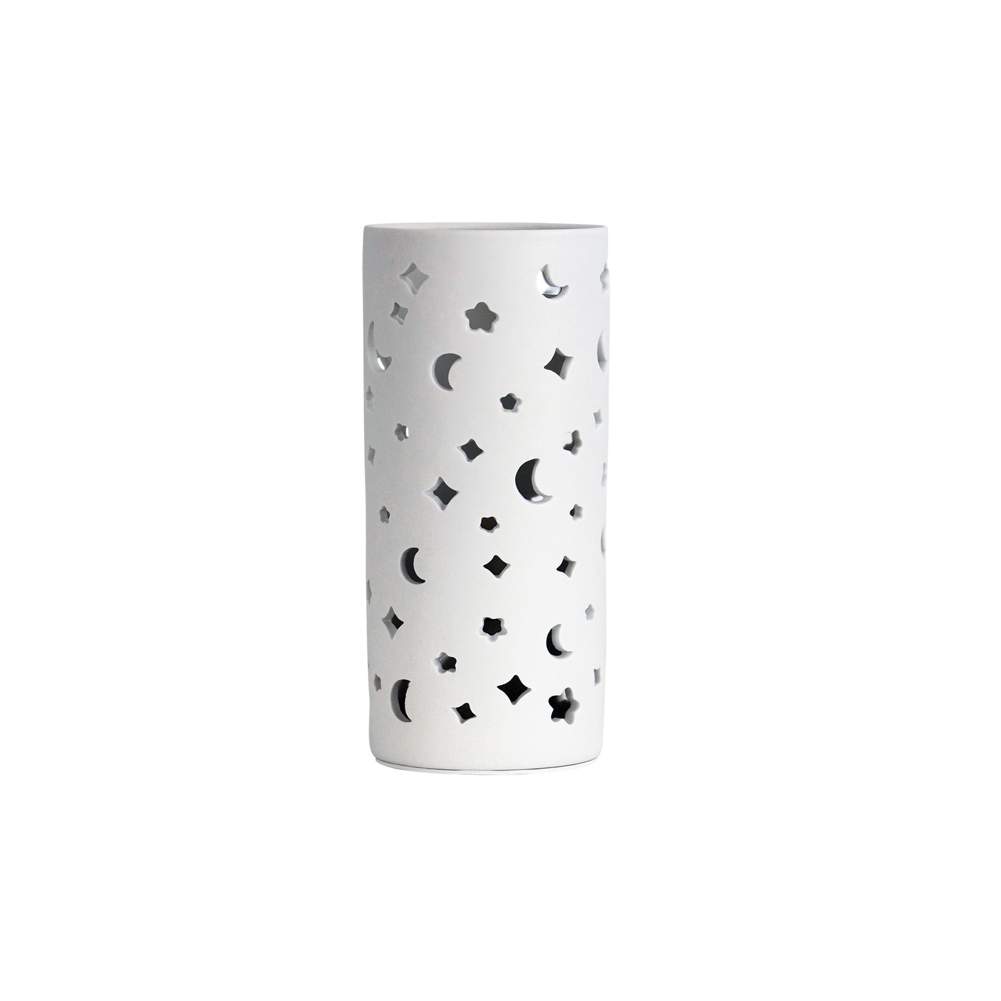 Moon and Star Pattern Ceramic Lamp