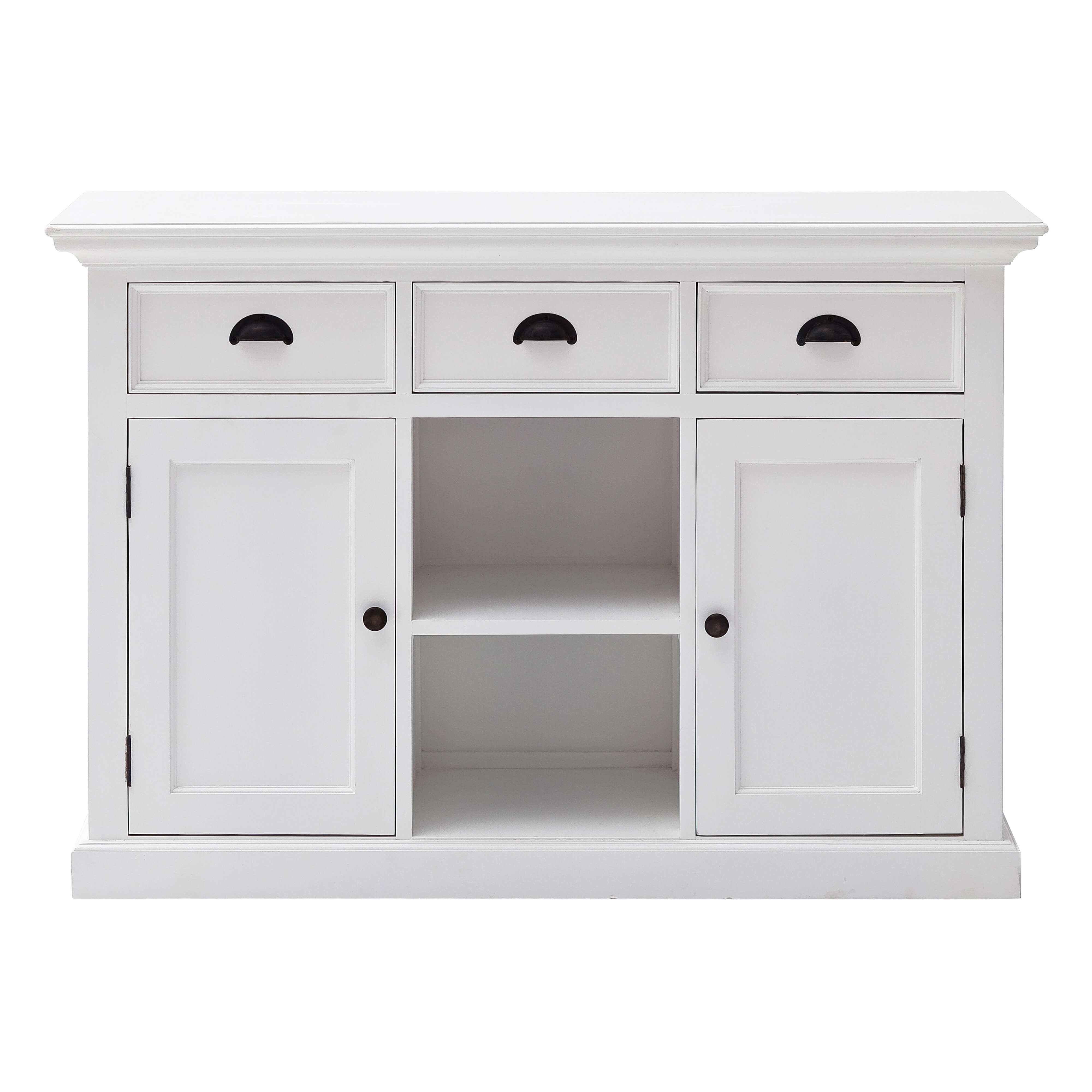 Classic Farmhouse Buffet 3 Drawers, 2 Doors & 2 Baskets