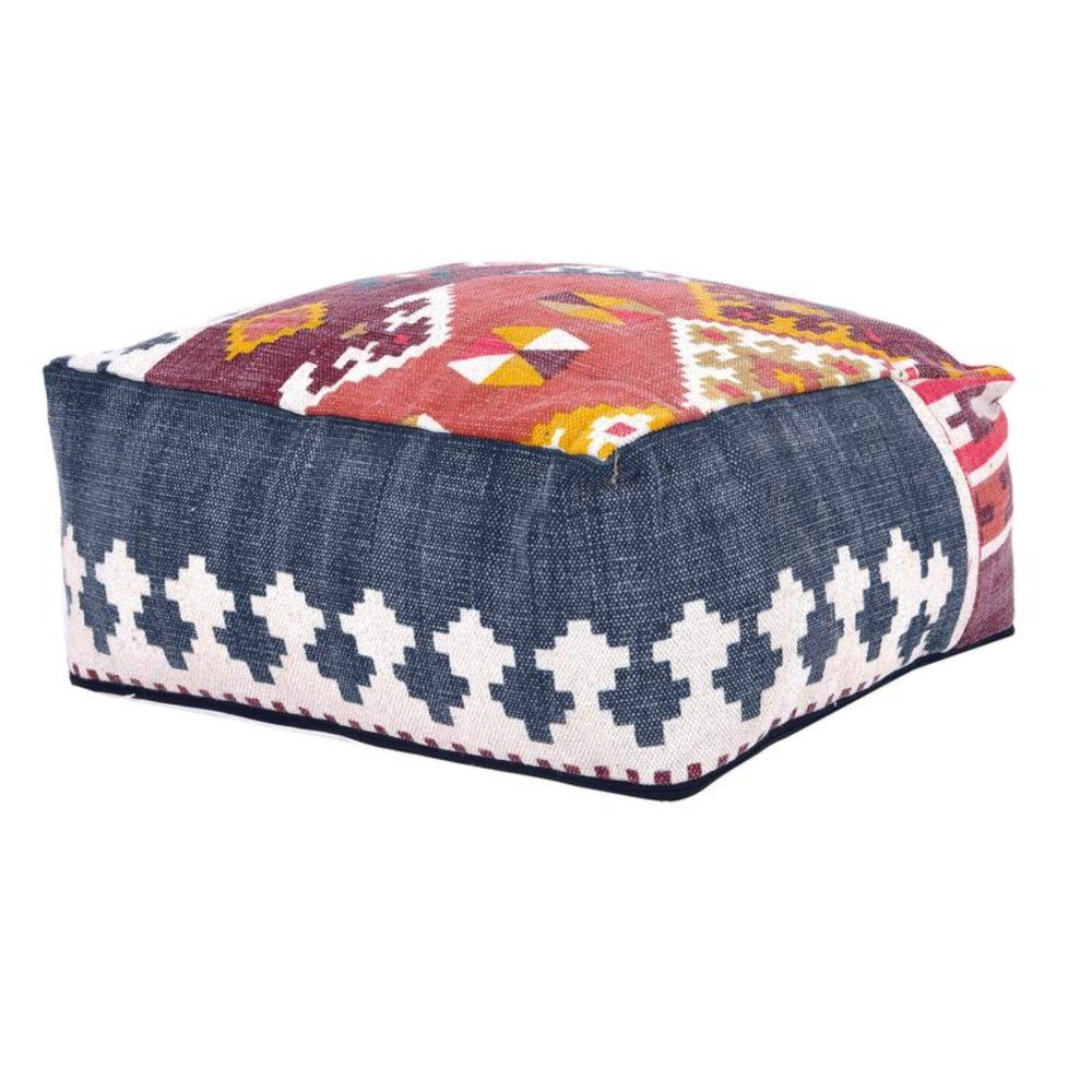 Multicolor Kashmiri Ottoman Cover