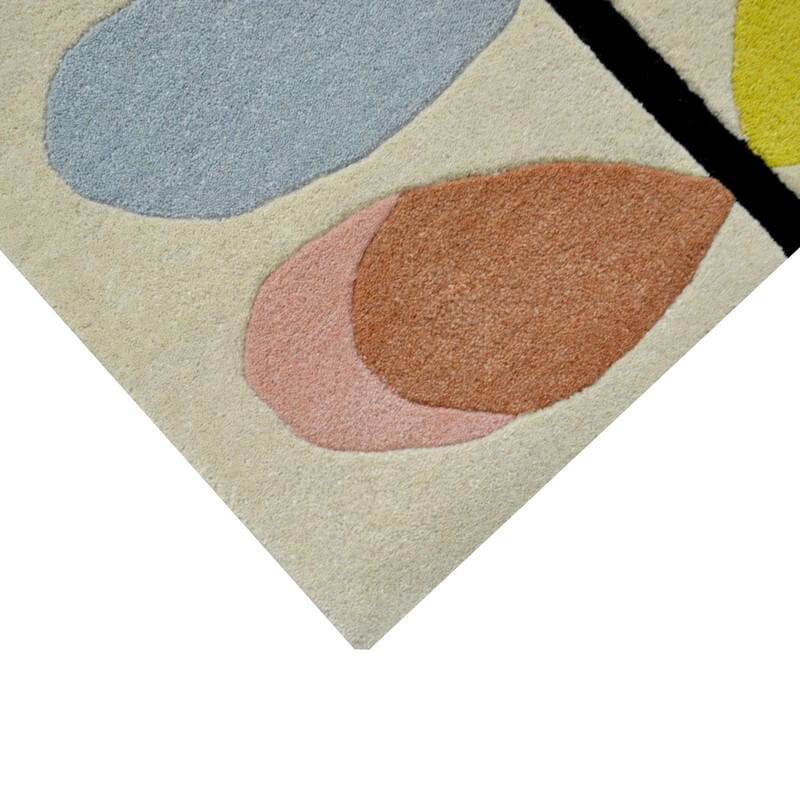 Multicolor Leaves Handmade Wool & Viscose Rug