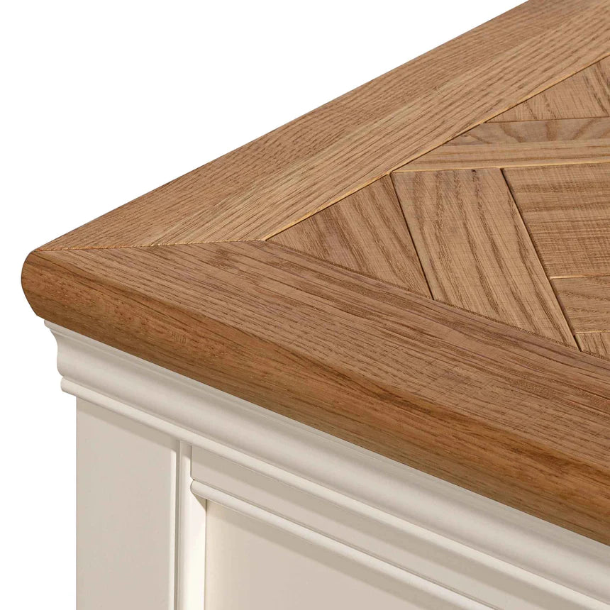 Mystique Marvel Side Table 180cms - White