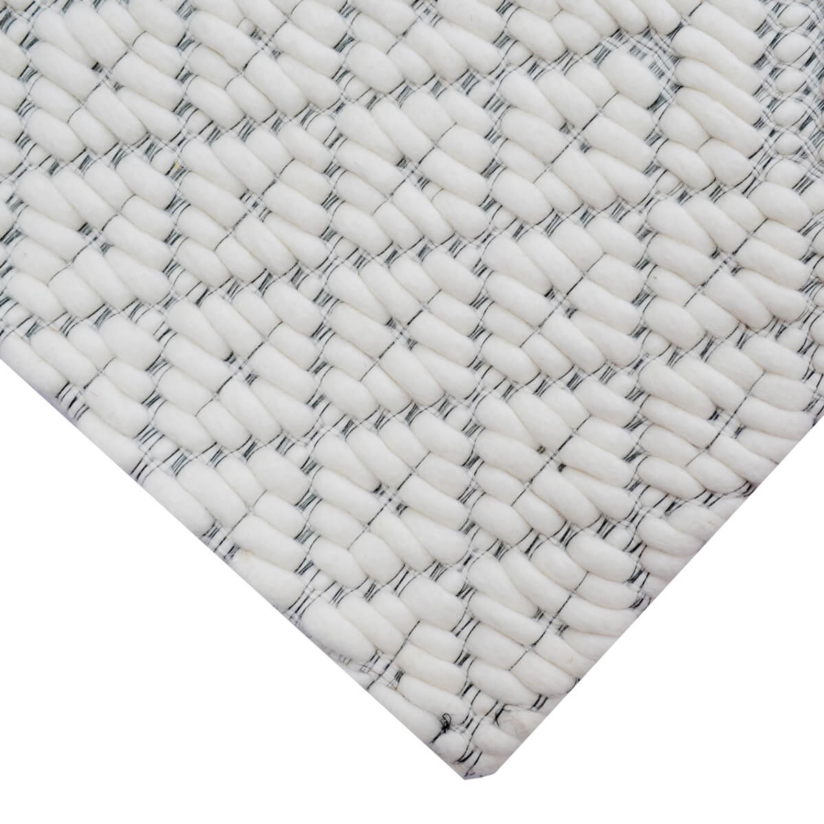 Nacre Diamond Pattern Hand Woven Woollen Rug (Available in 3 Sizes)
