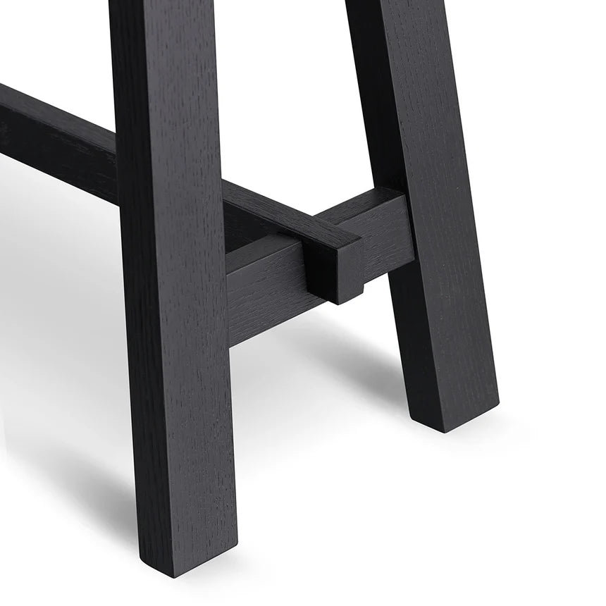 Natural Charm Wooden Console Table - Full Black 120cms
