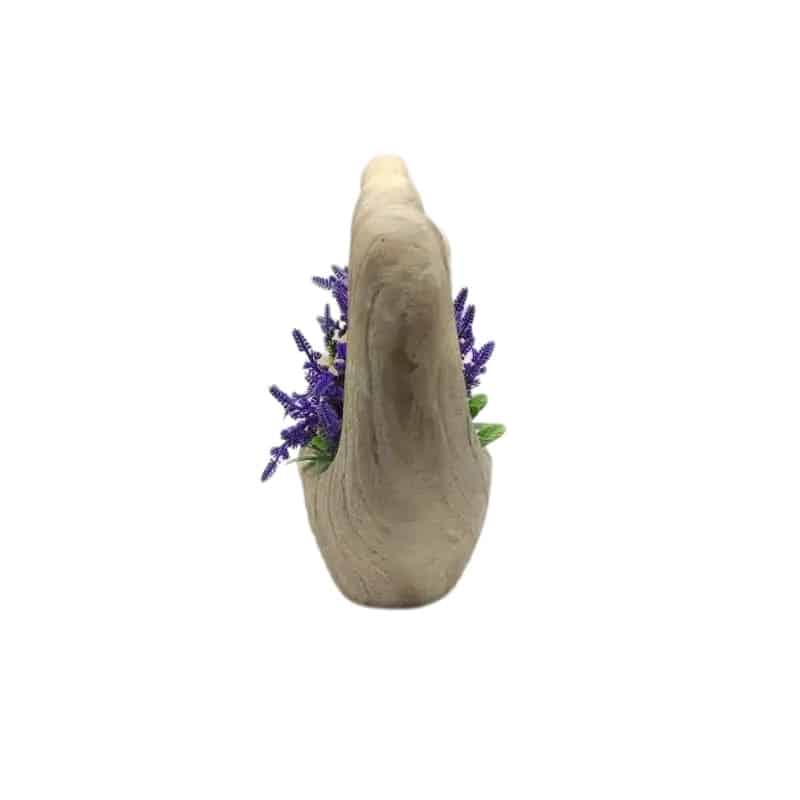Natural Color Double Heart Planter with Hole Plug