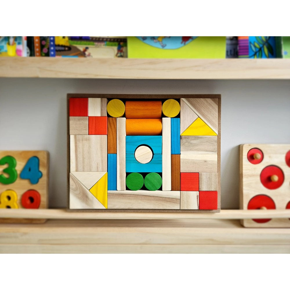 Natural Colorful Wooden Blocks