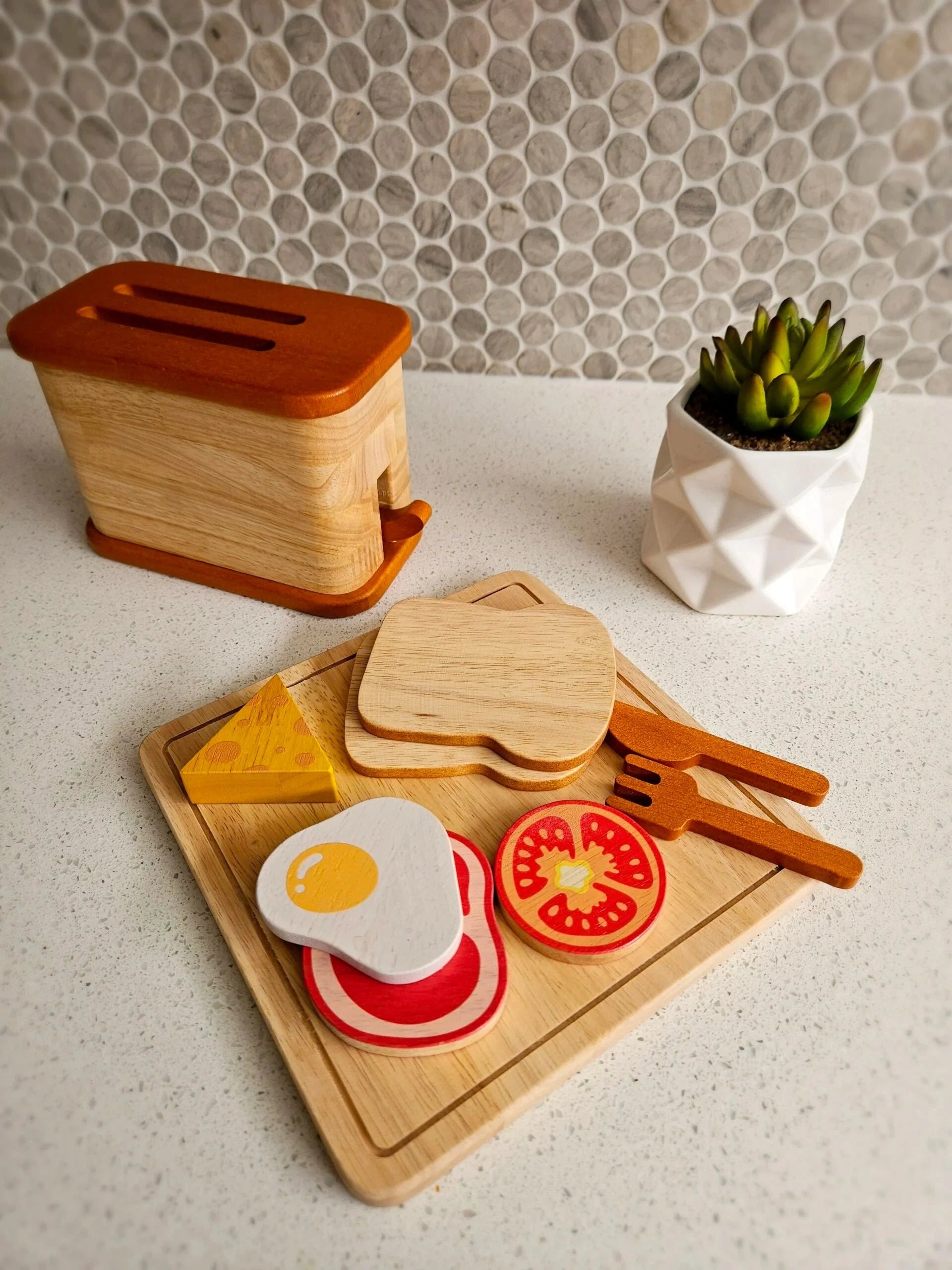 Natural Eco-friendly Wooden Breakfast Set