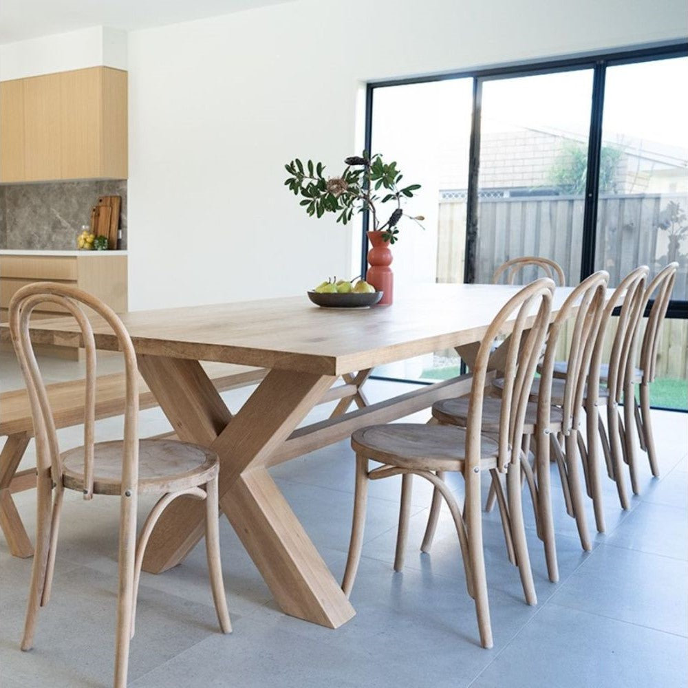 Natural Weathered Oak Finish Dining Chair