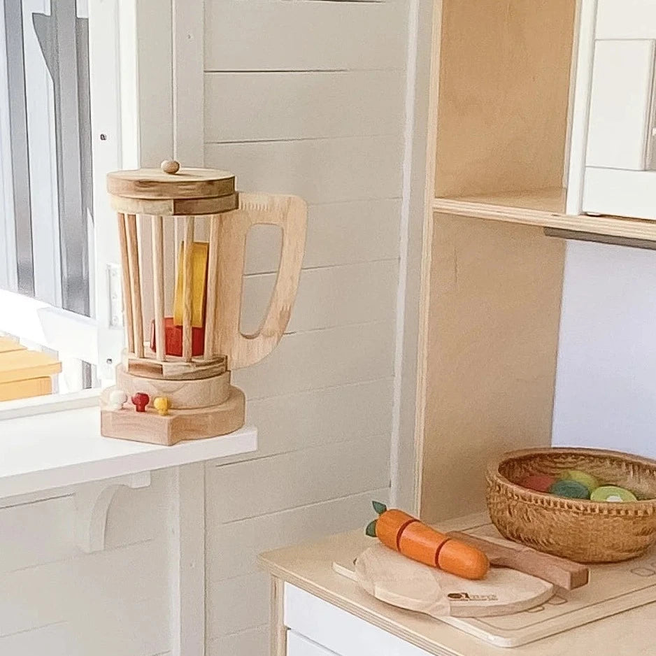 Natural Wood Finish Wooden Blender