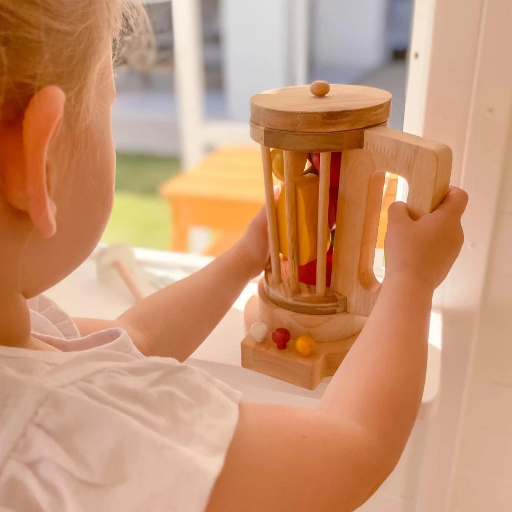 Natural Wood Finish Wooden Blender