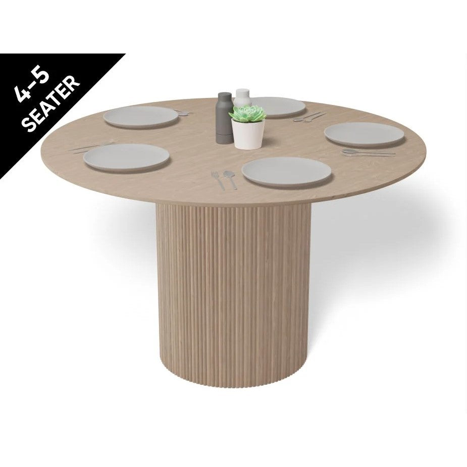 Natural Wood Modern Dining Table 120cms (Available in 2 Colors)