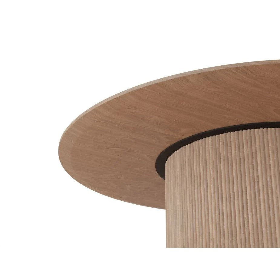 Natural Wood Modern Dining Table 155cms (Available in 2 Colors)