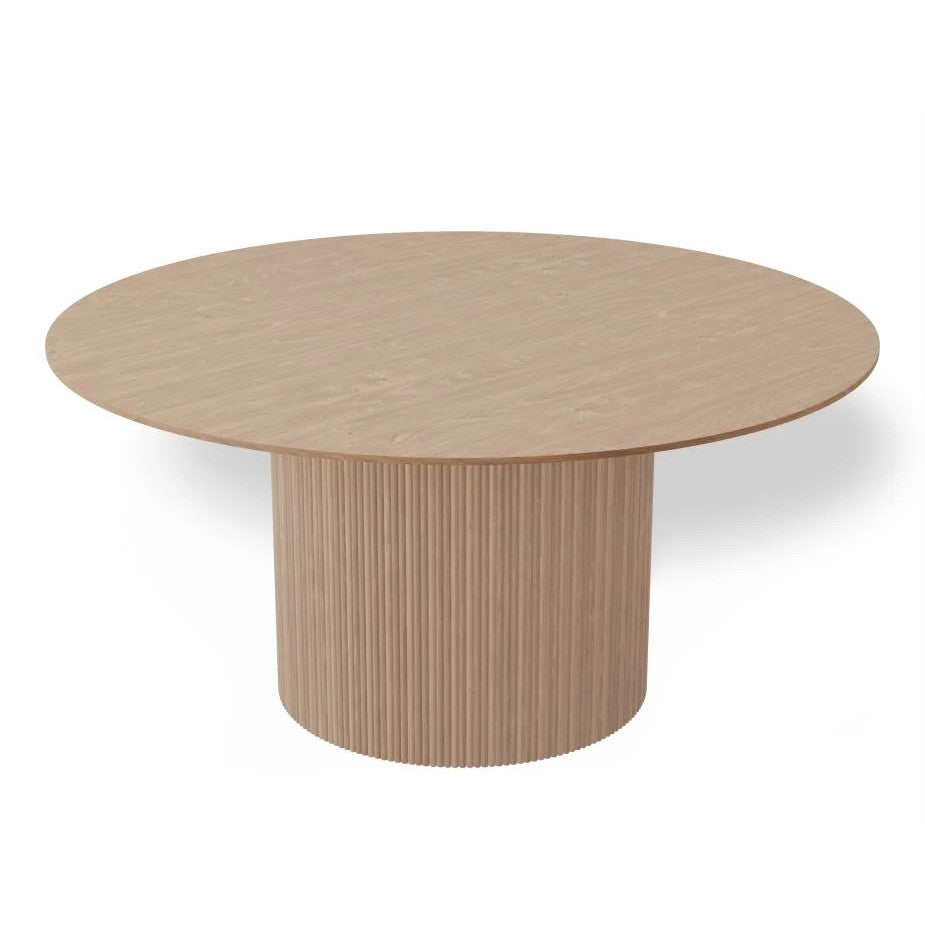 Natural Wood Modern Dining Table 155cms (Available in 2 Colors)