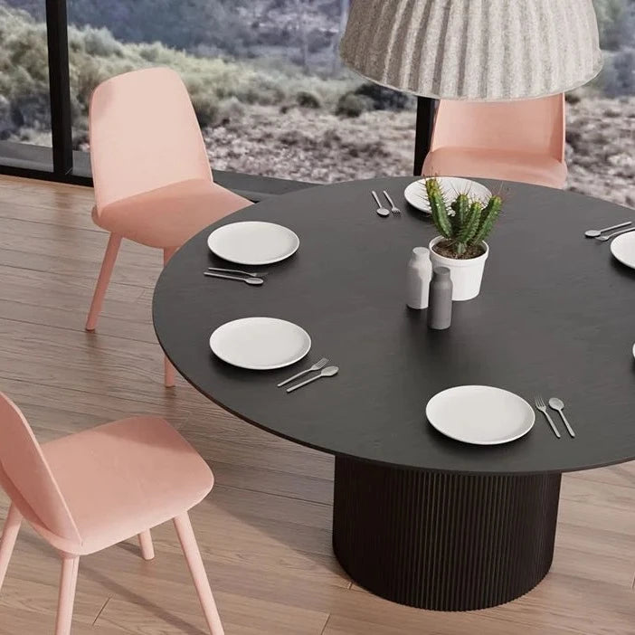 Natural Wood Modern Dining Table 155cms (Available in 2 Colors)