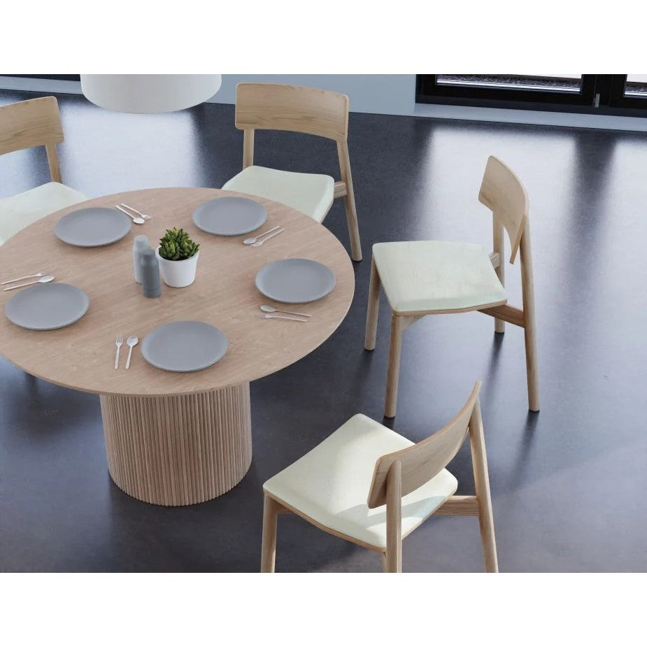 Natural Wood Modern Dining Table 120cms (Available in 2 Colors)