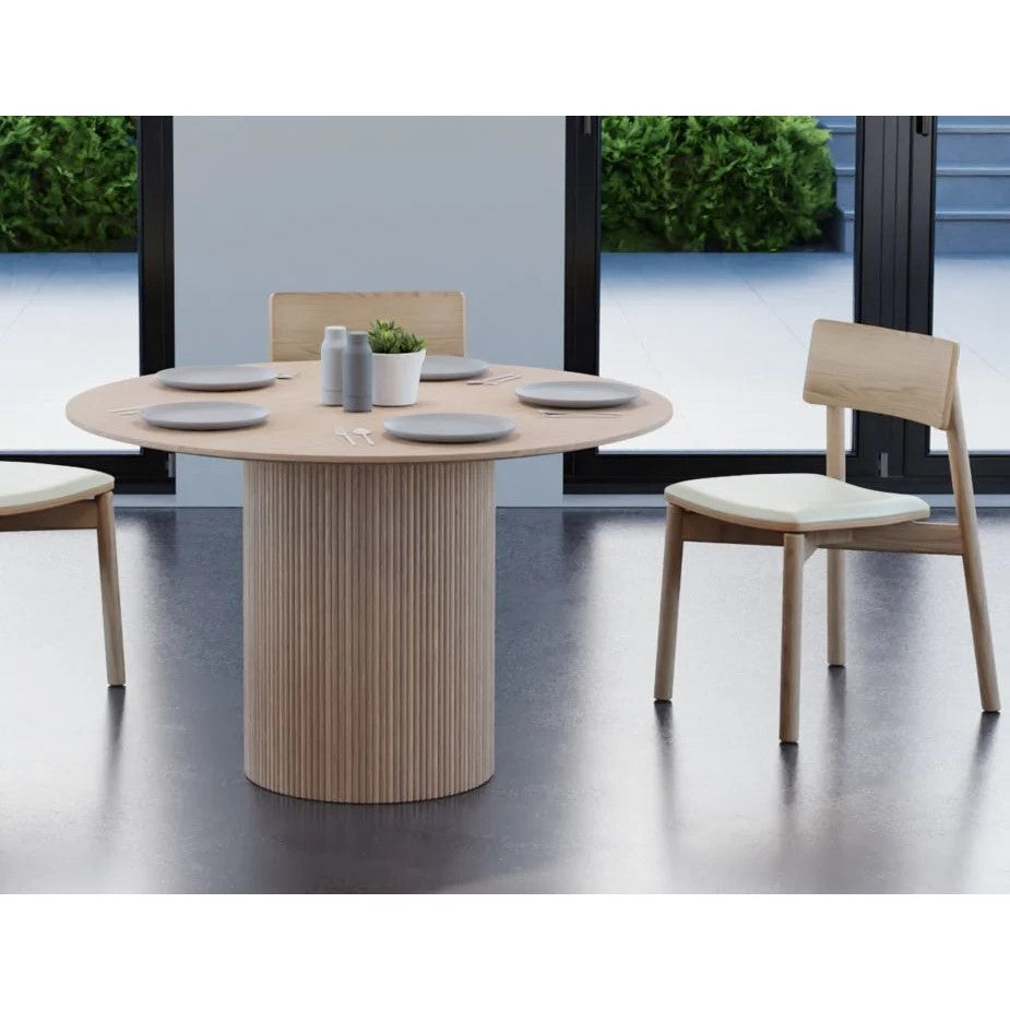 Natural Wood Modern Dining Table 120cms (Available in 2 Colors)