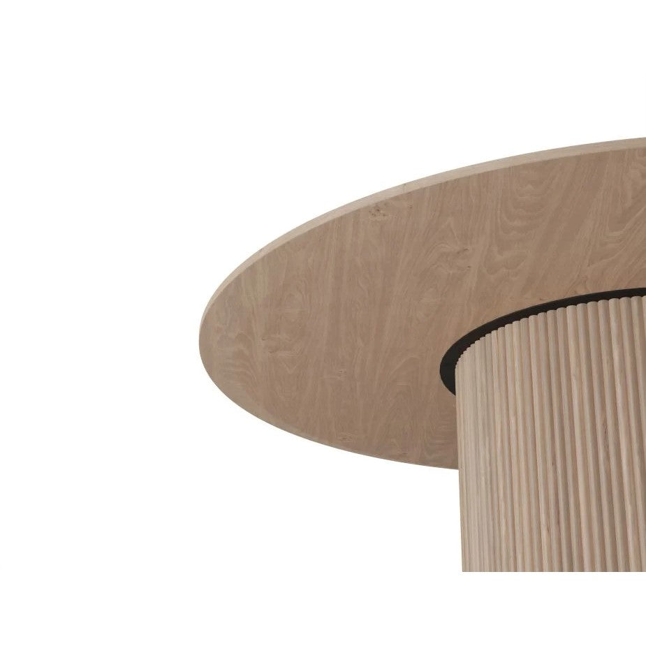 Natural Wood Modern Dining Table 120cms (Available in 2 Colors)