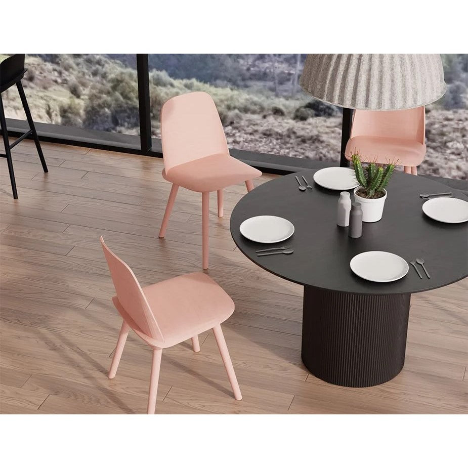 Natural Wood Modern Dining Table 120cms (Available in 2 Colors)
