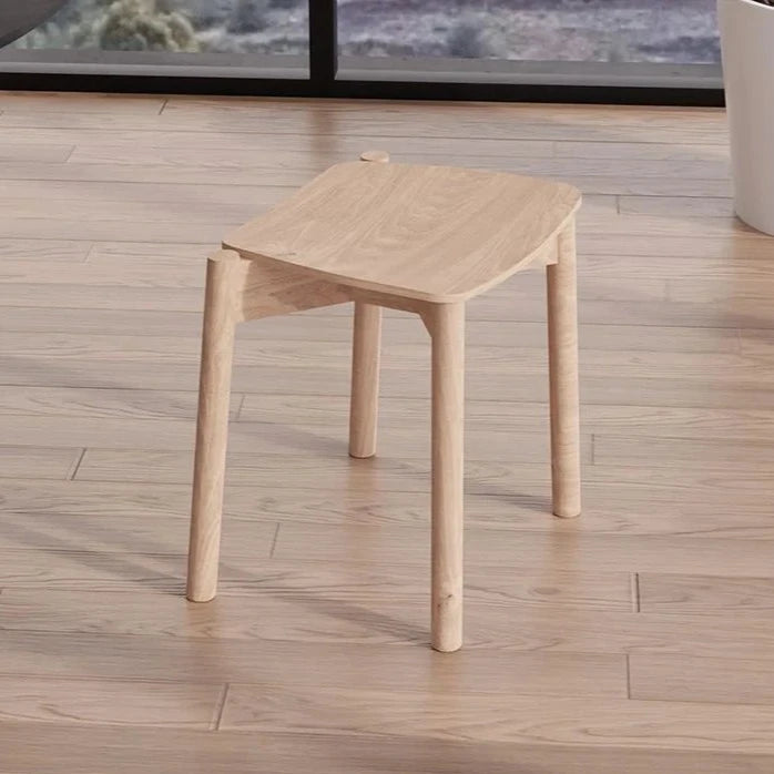 Natural Wooden Low Stool 45cms