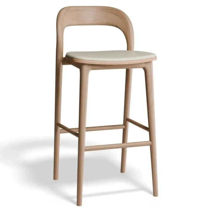Natural Woodland Padded High Stool 75cms (Available in 4 Colors)