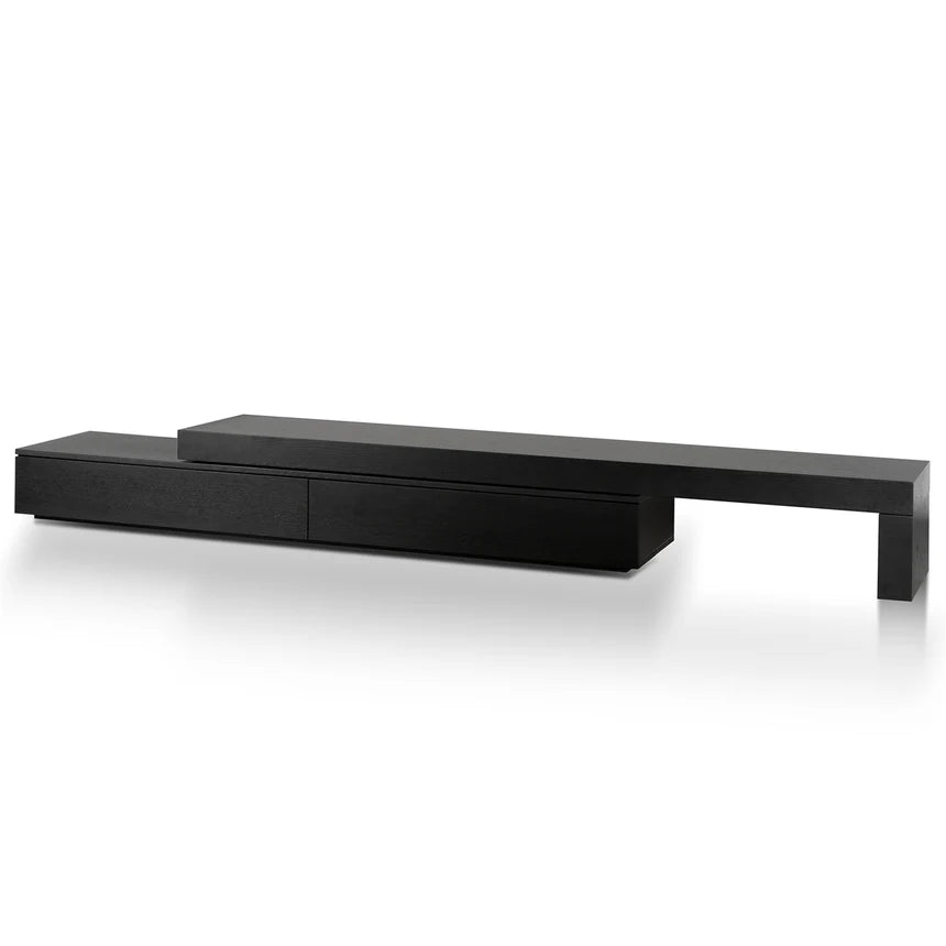 Nature-Inspired Extendable TV Unit - Black