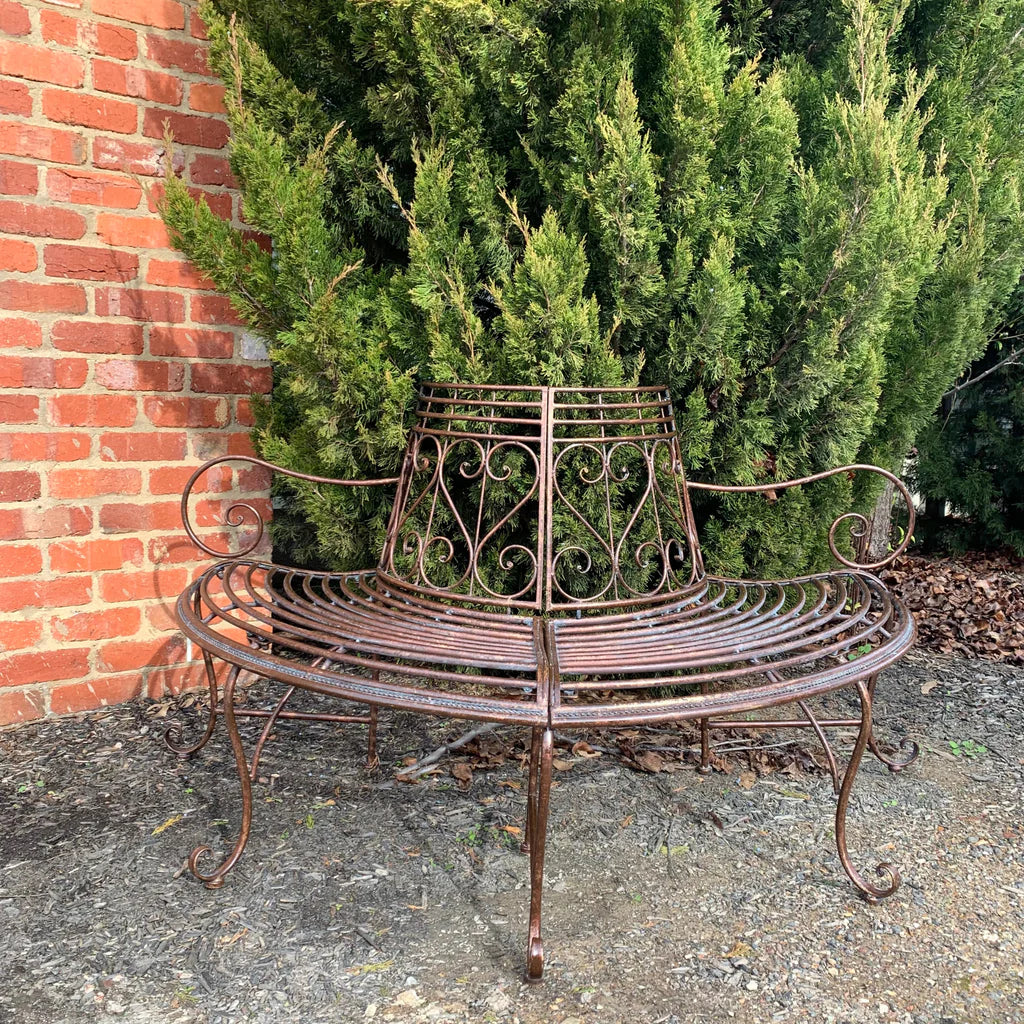 Nature's Nook Half-Tree Garden Bench - Copper