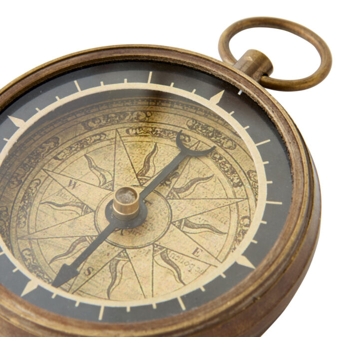 Navigation Way Brass North Compass