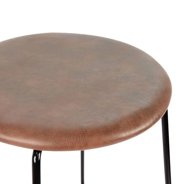 Noir Comfort Black Base High Stool 77cms - (Available in 4 Colors)