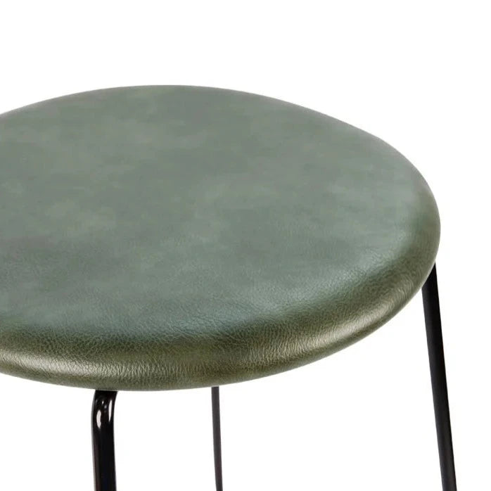 Noir Comfort Black Base High Stool 77cms - (Available in 4 Colors)