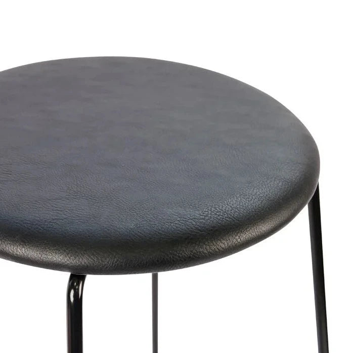 Noir Comfort Black Base High Stool 77cms - (Available in 4 Colors)