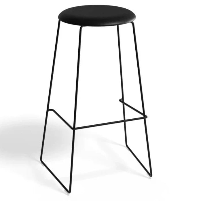 Noir Comfort Black Base High Stool 77cms - (Available in 4 Colors)