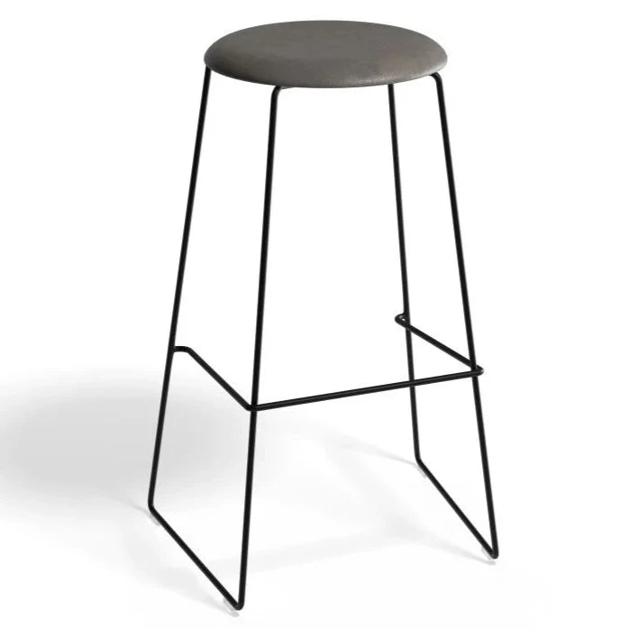 Noir Comfort Black Base High Stool 77cms - (Available in 4 Colors)