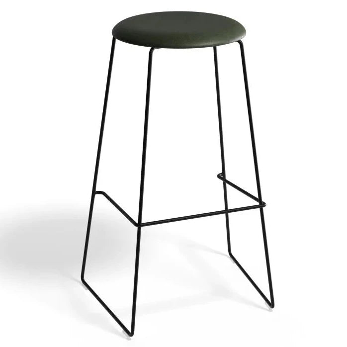 Noir Comfort Black Base High Stool 77cms - (Available in 4 Colors)
