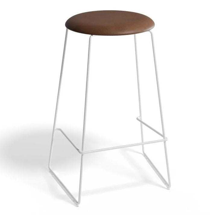 Noir Comfort White Base High Stool 67cms - (Available in 4 Colors)