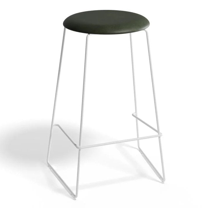Noir Comfort White Base High Stool 67cms - (Available in 4 Colors)