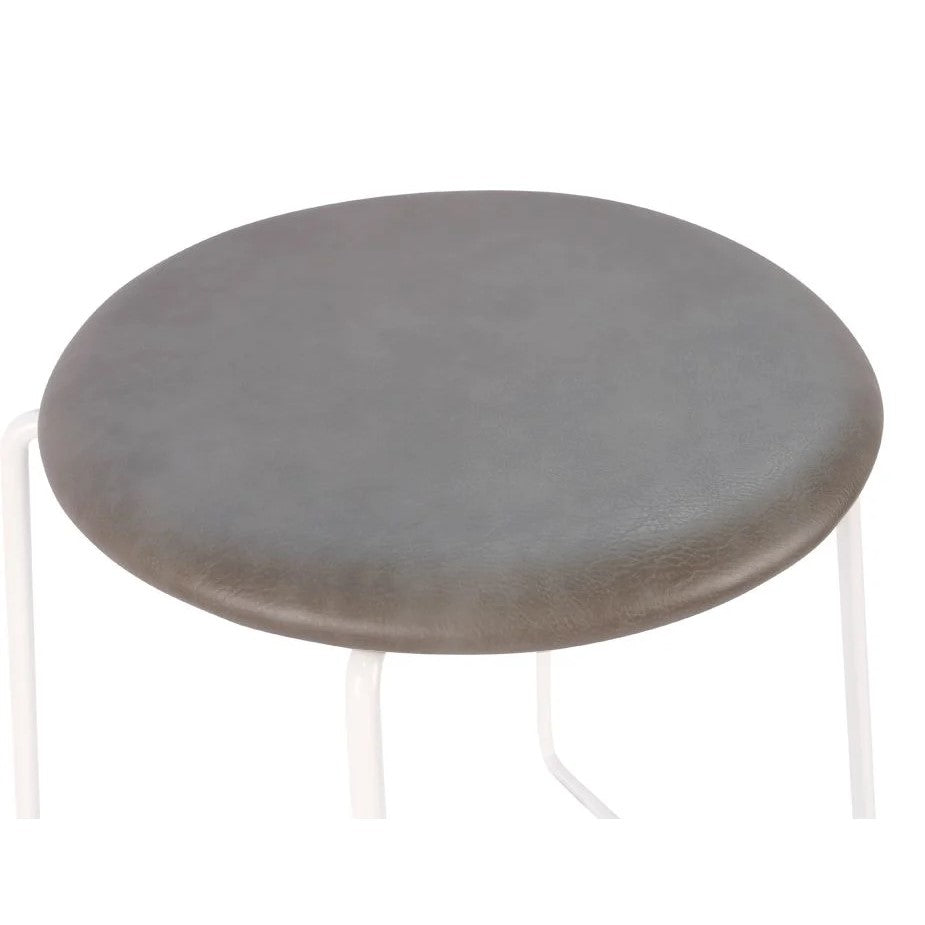 Noir Comfort White Base High Stool 67cms - (Available in 4 Colors)