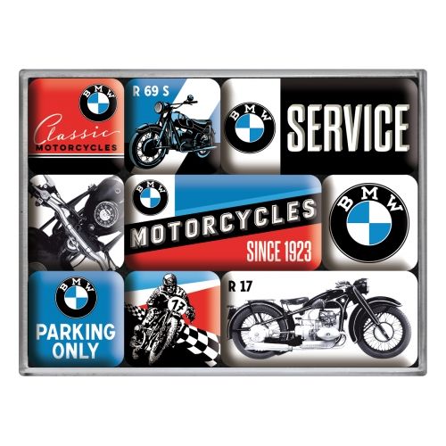 Nostalgic-Art 9pc Magnet Set BMW Motorcycles