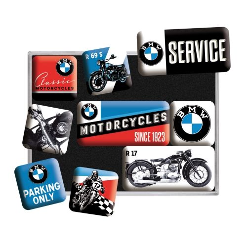 Nostalgic-Art 9pc Magnet Set BMW Motorcycles